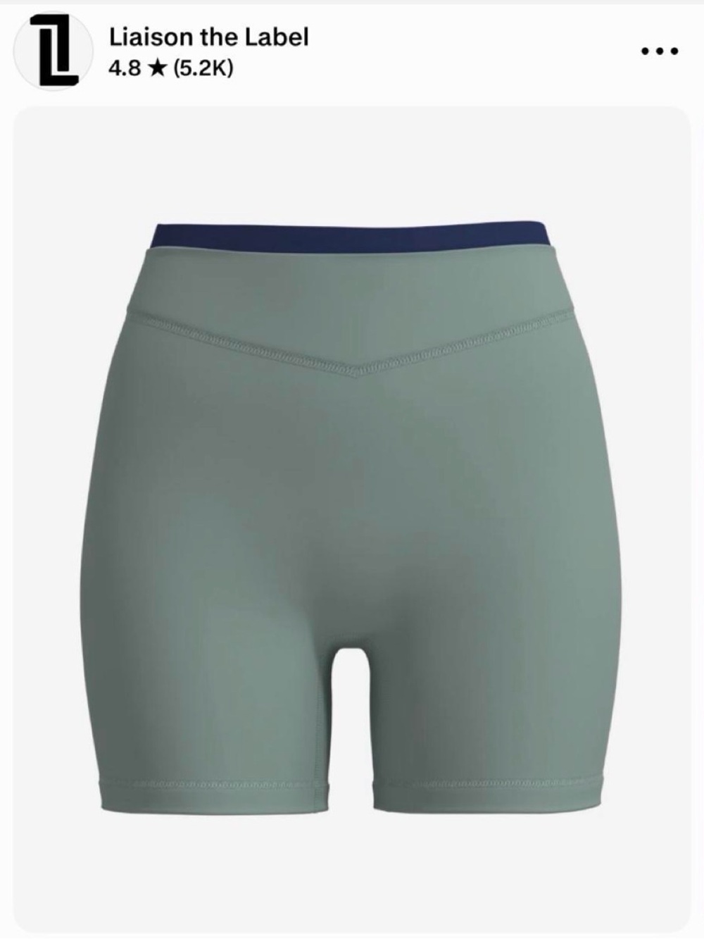 Liaison the Label Seafoam V-Waist Bike Shorts